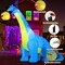 Halloween Inflatables Outdoor Decorations 10 FT Tall Dinosaurs Eating Pumpkin (blue)